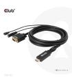 CLUB3D CAC-1712 adaptador de cable de vídeo 2 m VGA (D-Sub) + 3,5mm HDMI + Micro-USB Negro