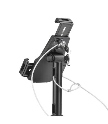 AISENS Soporte Antirobo de Sobremesa   Pared Ajustable (1 Pivote) para Tablet, Negro