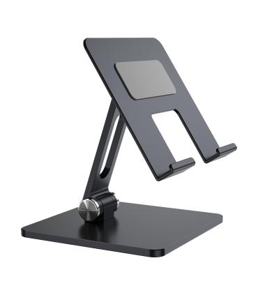 AISENS Soporte de Sobremesa Tamaño XXL Ajustable (2 Pivotes) para Movil   Tablet, Gris