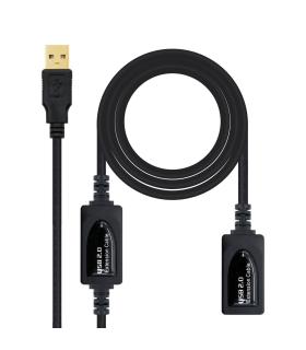 Nanocable CABLE USB 2.0 PROLONGADOR CON AMPLIFICADOR, TIPO A M-A H, 10 M