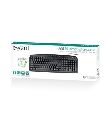 Ewent EW3195 teclado Hogar USB QWERTZ Portugués Negro