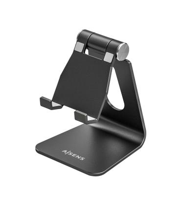 AISENS Soporte De Sobremesa Tamaño M Ajustable (1 Pivote) Para Movil   Tablet, Negro
