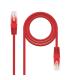 Nanocable Cable Red Latiguillo RJ45 CAT.6 UTP AWG24, Rojo, 30 cm