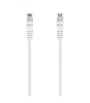 AISENS Cable de Red Latiguillo RJ45 LSZH Cat.6A 500 Mhz UTP AWG24, Blanco, 1.0M