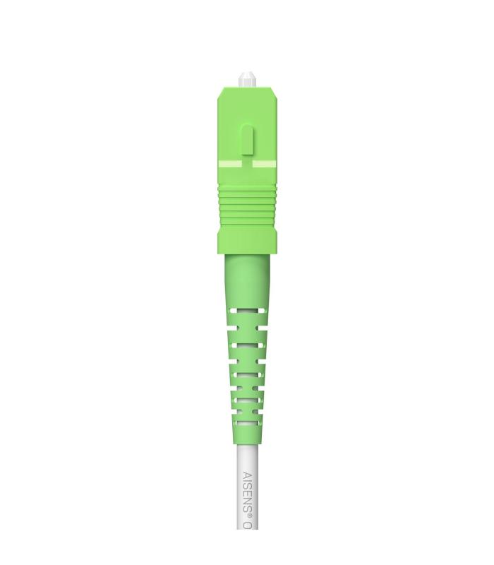 AISENS Cable Fibra Óptica Latiguillo G657A2 3.0 9 125 SMF Simplex CPR DCA LSZH, SC APC-SC APC, Blanco, 100 m