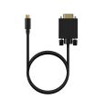AISENS Cable Conversor USB-C a VGA, USB-C/M-HDB15/M, Negro, 0.8M