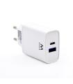 Ewent EW1321 cargador de dispositivo móvil Universal Blanco Corriente alterna Carga rápida Interior
