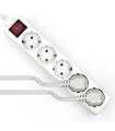 Ewent EW3916 base múltiple 1,5 m 5 salidas AC Interior Blanco
