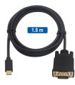 Ewent EC1052 adaptador de cable de vídeo 1,8 m USB Tipo C VGA (D-Sub)