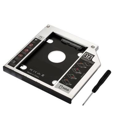 Ewent EW7003 funda para disco duro externo Acrilonitrilo butadieno estireno (ABS), Aluminio Negro, Blanco