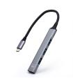 Ewent EW1145 hub de interfaz USB 3.2 Gen 1 (3.1 Gen 1) Type-C 5000 Mbit/s Gris, Plata