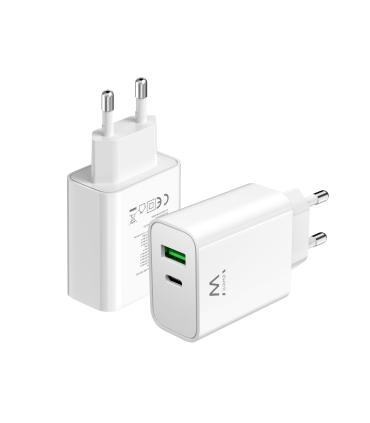 Ewent EW1325 cargador de dispositivo móvil Universal Blanco Corriente alterna Carga rápida Interior