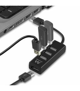 Ewent EW1123 hub de interfaz USB 2.0 480 Mbit s Negro