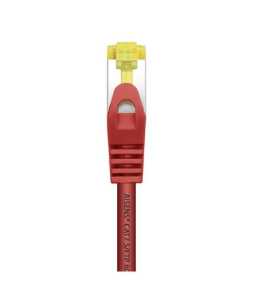 AISENS Cable De Red Latiguillo RJ45 LSZH Cat.7 600 MHz S FTP PIMF AWG26, Rojo, 1.0 m