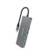 AISENS Hub USB 3.2 Gen2 10G USB-C, USB-C M-2xUSB-C H-2xUSB-A H, Gris, 15cm