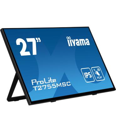 iiyama ProLite T2755MSC-B1 pantalla para PC 68,6 cm (27") 1920 x 1080 Pixeles Full HD LED Pantalla táctil Mesa Negro