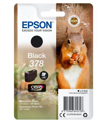 Epson Squirrel Singlepack Black 378 Claria Photo HD Ink