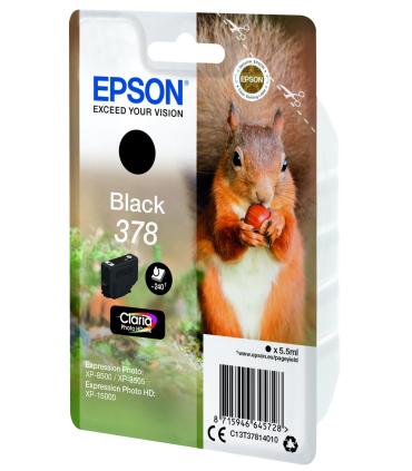 Epson Squirrel Singlepack Black 378 Claria Photo HD Ink