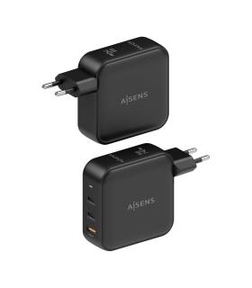 AISENS Cargador GaN 140W, 2xUSB-C PD3.1 QC4.0, 1xUSB-A QC3.0, Negro