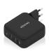 AISENS Cargador GaN 140W, 2xUSB-C PD3.1 QC4.0, 1xUSB-A QC3.0, Negro