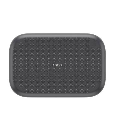 AISENS Reposapiés inclinable, Negro
