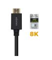 AISENS Cable HDMI V2.1 Ultra Alta Velocidad / HEC Certificado 8k@60Hz 48Gbps, A/M-A/M, Negro, 2.0m