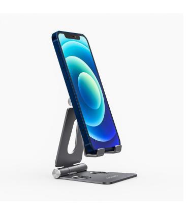 AISENS Soporte De Sobremesa Tamaño M Ajustable (2 Pivotes) Para Movil   Tablet, Gris