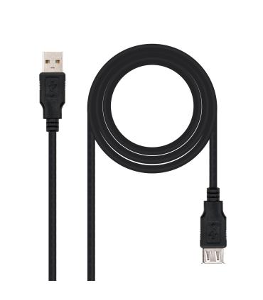 Nanocable CABLE USB 2.0, TIPO A M-A H, NEGRO, 3.0 M