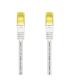 AISENS Cable De Red Latiguillo RJ45 LSZH Cat.7 600 MHz S FTP PIMF AWG26, Blanco, 0.5 m