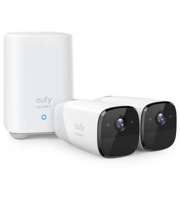 Eufy Camaras de Vigilancia eufyCam 2 Pro, 2K Cámara IP Exterior, 365 días de batería, Compatible con HomeKit, protección IP67,