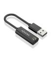 AISENS Conversor USB-A a Audio 48KHz, USB-A/M-Jack 3.5/H, Negro, 10 cm