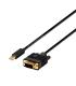 AISENS Cable conversor Mini DP A VGA, Mini DP M - VGA M, Negro, 2.0m