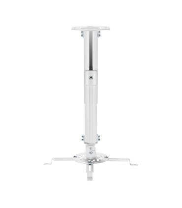 AISENS Soporte Universal Giratorio, Inclinable y Extensible de Techo para Proyector 13.5Kg, Blanco