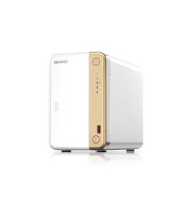 QNAP TS-262 NAS Torre Intel® Celeron® N4505 4 GB 0 TB QNAP QTS Oro, Blanco