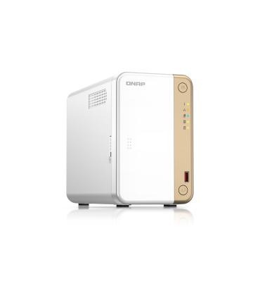 QNAP TS-262 NAS Torre Intel® Celeron® N4505 4 GB 0 TB QNAP QTS Oro, Blanco