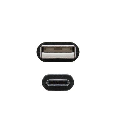 Nanocable USB 2.0, 1m cable USB USB C USB A Negro