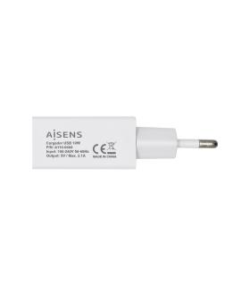AISENS Cargador USB 10W, 5V 2A, Blanco