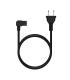 AISENS Cable Alimentación Acodado Forma 8, CEE7 16 M-C7 H, Negro, 3.0M