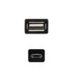 Nanocable CABLE USB 2.0 OTG, TIPO MICRO B/M-A/H, NEGRO, 15 CM