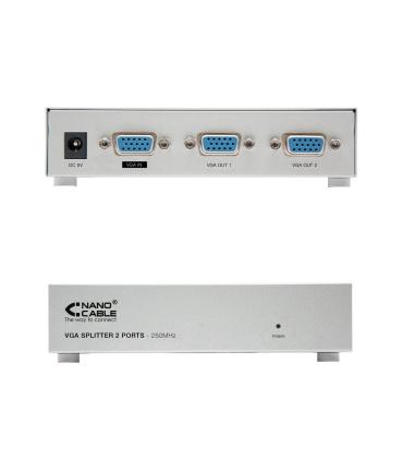 Nanocable VGA DUPLICADOR PARA 2 MONITORES CON ALIM.