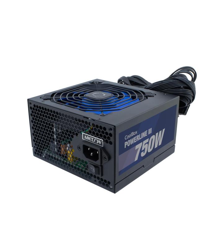 CoolBox Powerline III 750 unidad de fuente de alimentación 750 W 20+4 pin ATX ATX Negro