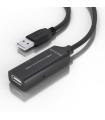 AISENS Cable USB 2.0 Prolongador con Amplificador, Tipo A/M-A/H, Negro, 5.0m