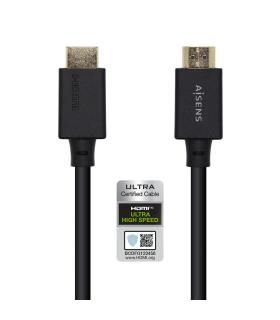 Cable HDMI 2.1 8K Aisens A150-0421  HDMI Macho - HDMI Macho  1m  Certificado  Negro