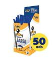 Caja De Bolgrafos De Tinta De Aceite Bic Cristal Large 880656/ 50 Unidades/ Azules