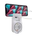 CARGADOR MOVIL EWENT 2 USB A 2,4A 12W SHUKO SOPORTE MOVIL LUZ NOCTURNA BL