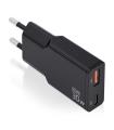 Cargador GaN De Pared Aisens ASCH-30W2P047-BK/ 1xUSB Tipo-C/ 1xUSB/ 30W