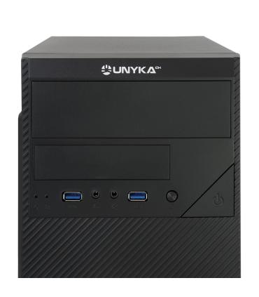 Caja MicroATX Unykach Aero C20 - FA 500w - 2 X USB 3.0, Audio Y Microfono Frontal - Color Negro - 420x235x440 Mm