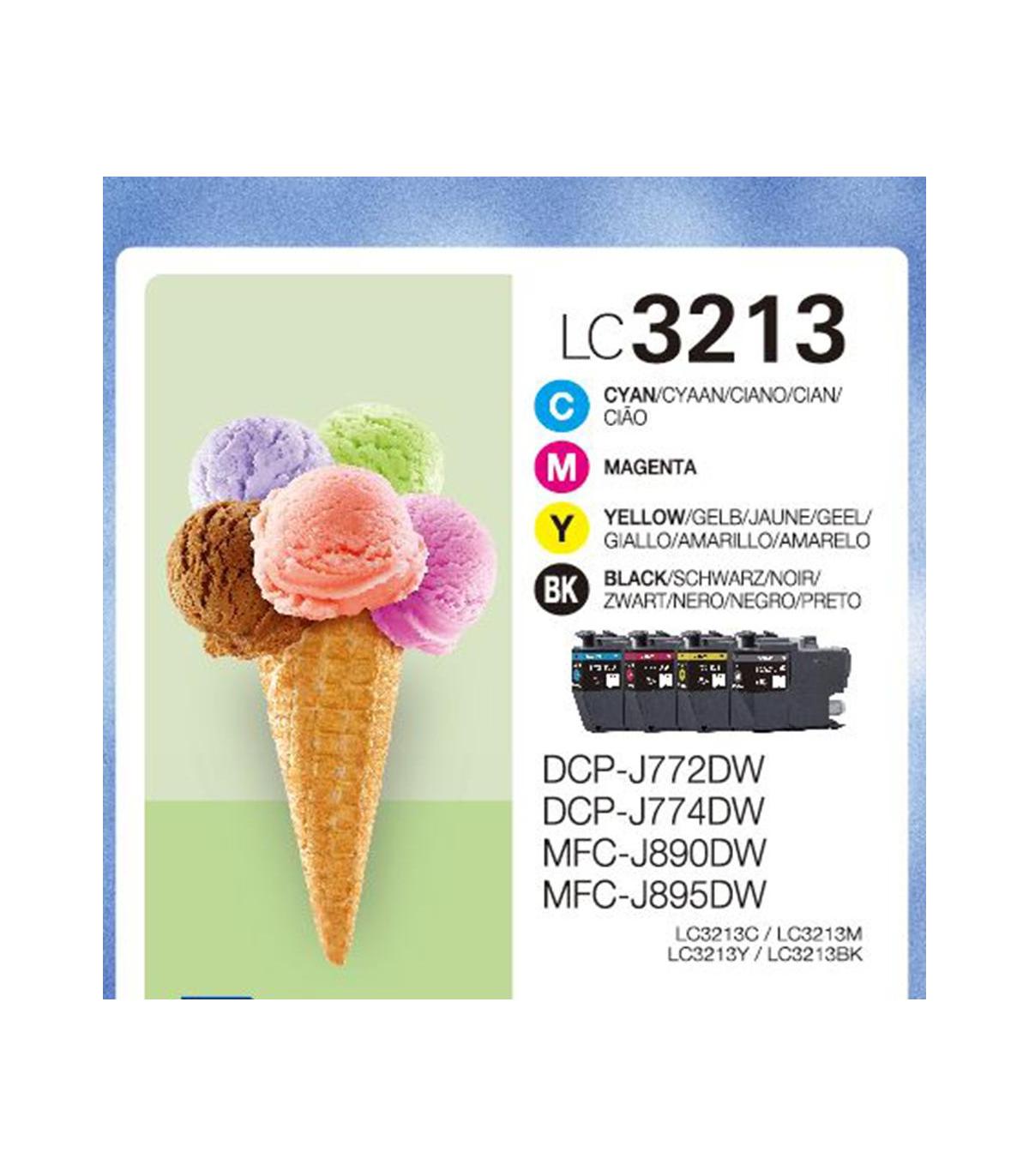 Cartucho De Tinta Original Brother LC-3213VAL Multipack  Cian  Magenta  Amarillo  Negro