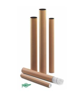 TUBO CARTON PORTAPLANOS CON TAPAS 750 X 80 MM FAIBO 950-5