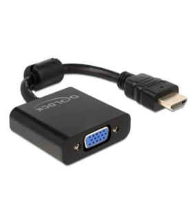 Delock Adaptador HDMI-A 19 pines Macho a VGA Negro
